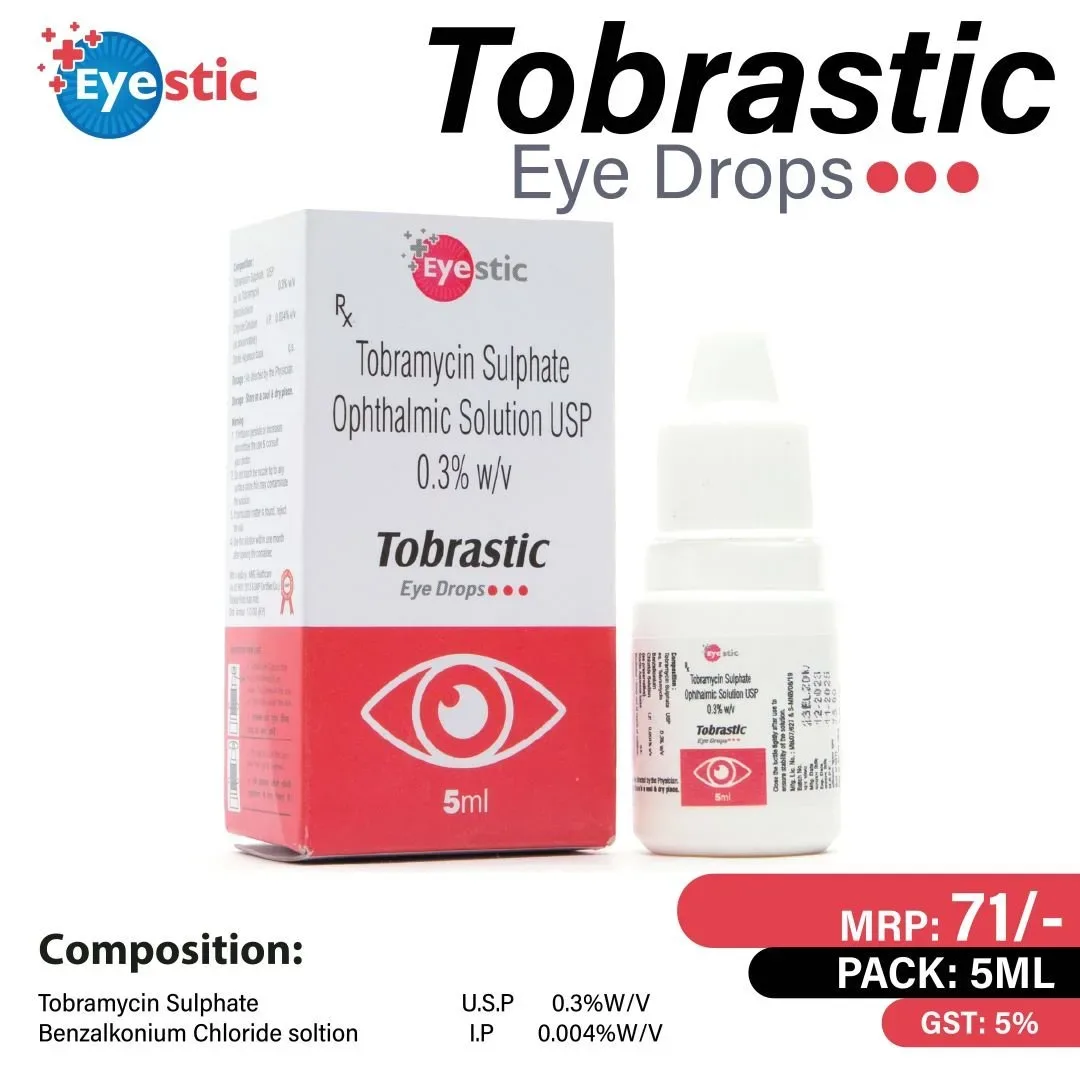 Tobrastic - Tobramycin Sulphate 0.3% w/v Eye Drop