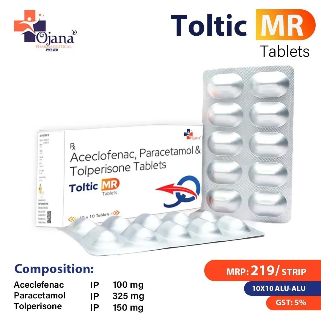 Toltic MR - Aceclofenac (100mg) + Paracetamol (325mg) + Tolperisone (150mg)