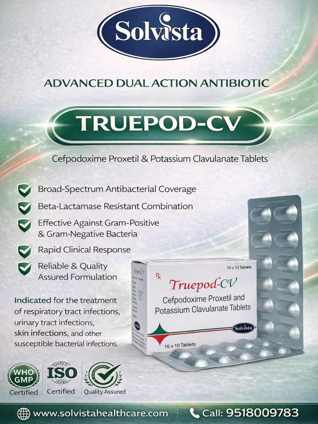 TRUEPOD-CV - Cefpodoxime Proxetil and Potassium Clavulanate Tablets