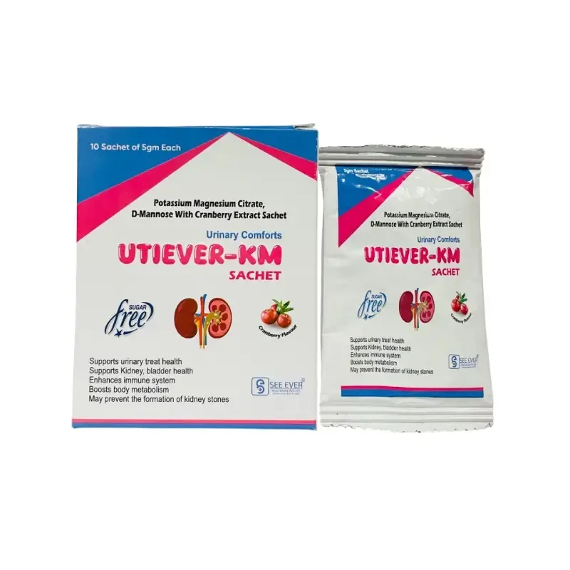 UTIEVER-KM SACHETS - Cranberry Extract 200 mg + D-Mannose 300mg + Potassium Magnesium Citrate 978mg (CRANBERRY FLAVOUR) SACHETS