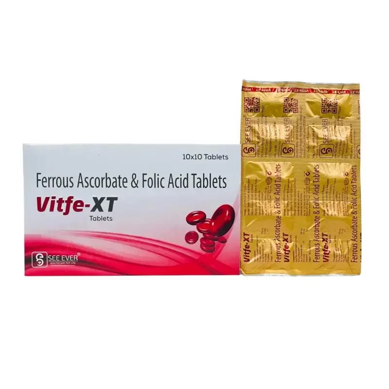 VIRTFE™-XT - Ferrous Ascorbate Eq. to Elemental Iron 100mg, Folic acid 1.5mg, Zinc Sulphate Monohydrate Eq. to Elemental Zinc 22.5mg