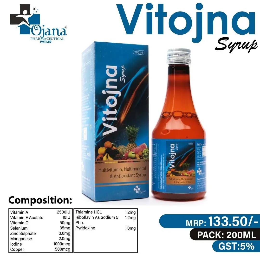 Vitojna - Multivitmains + Multiminerals & Antioxidant Syrup with carton