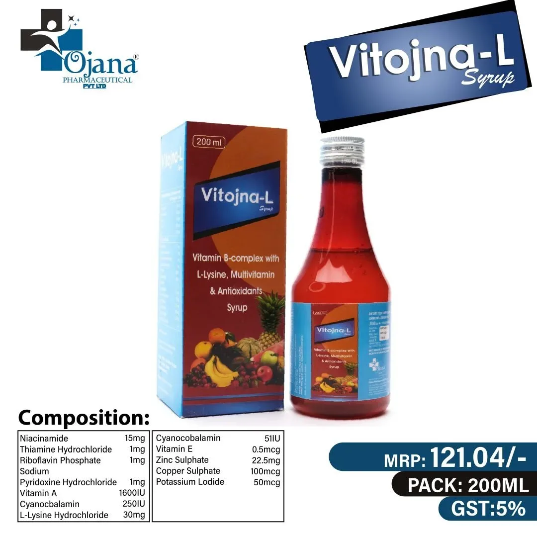 Vitojna-L - L-LYSIN , B Complex & Multivitamins Syrup