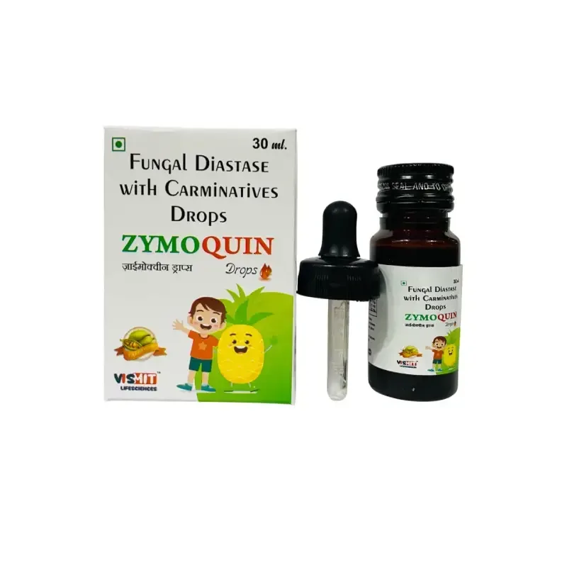 ZYMOQUIN DROPS - FUNGAL DIASTASE + PEPSIN + CARIMINATIVE DROPS (Enzyme Drops)